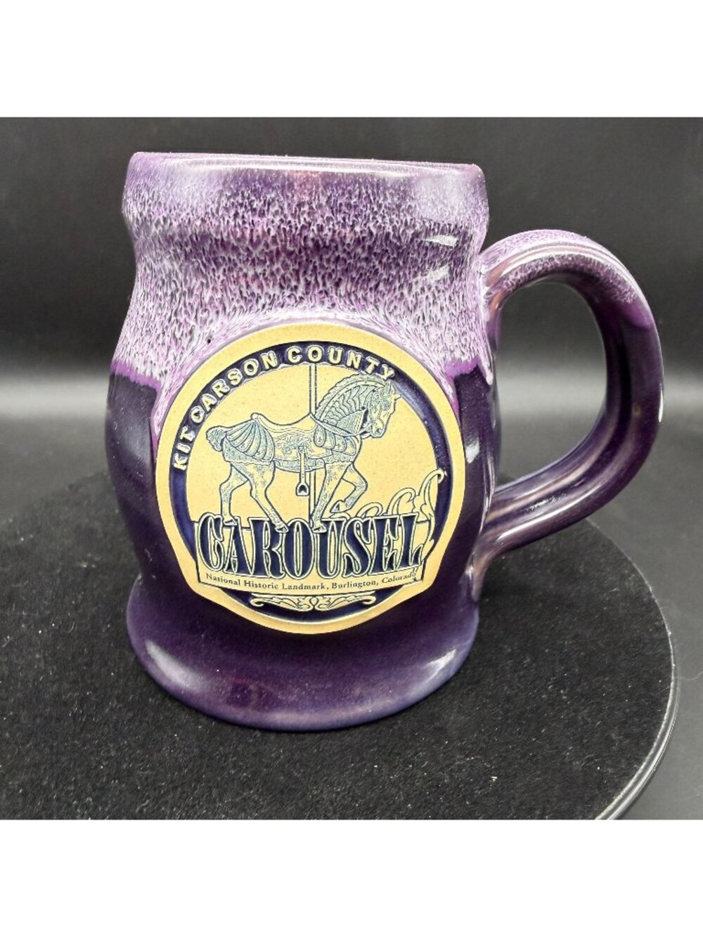 Deneen Pottery Classic Belly Pottery Mug Carousel Kit Carson Purple Drip Glaze